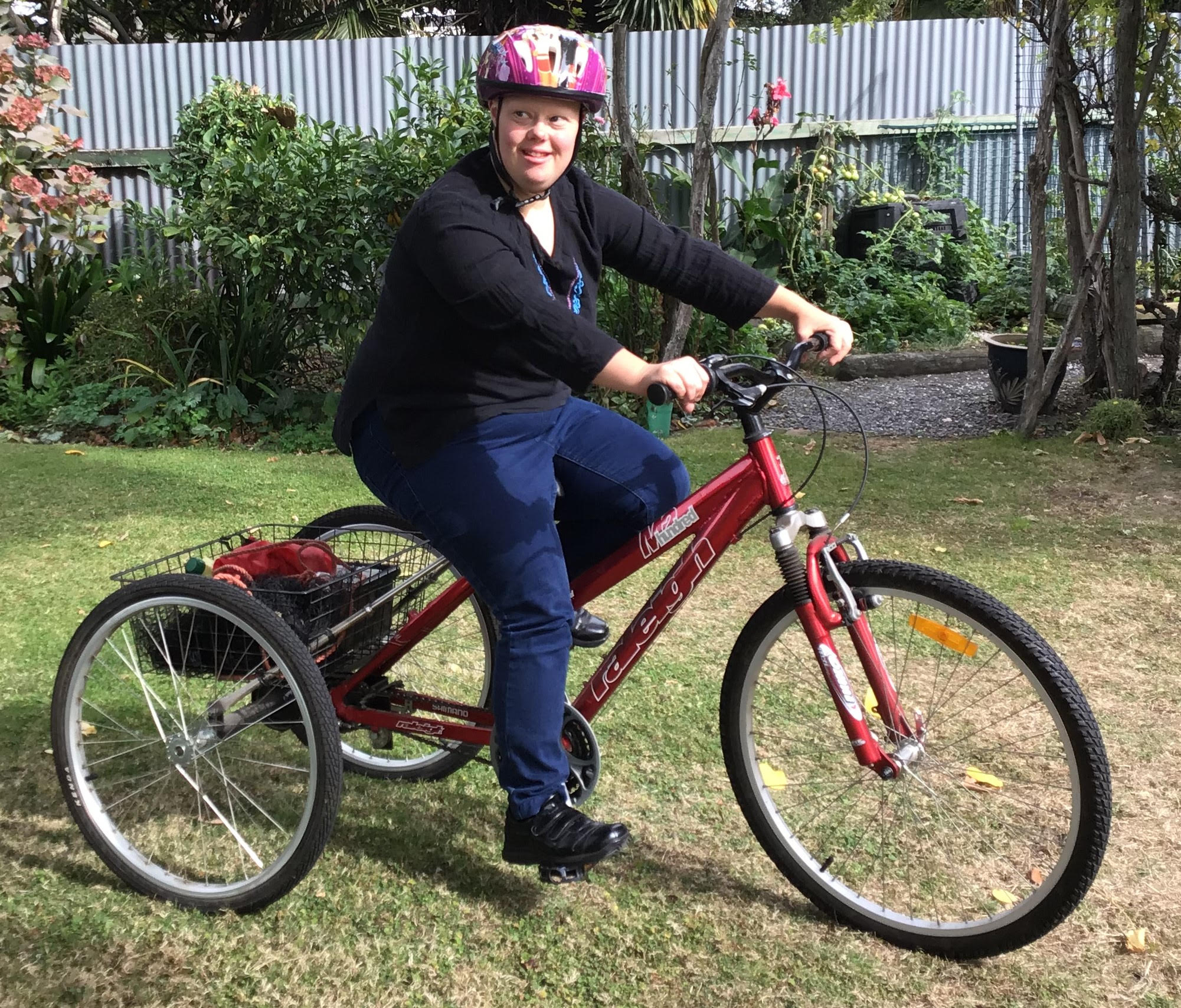 greenTeam Deena on her red bike